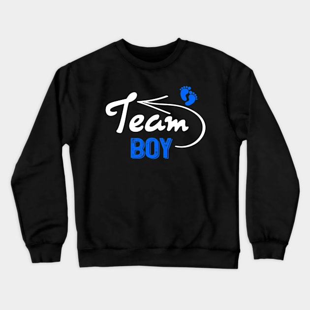 Funny Gender Reveal Team Boy Blue Pregnancy Announcement Crewneck Sweatshirt by nvqdesigns